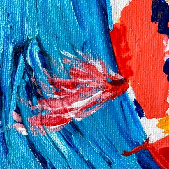 Painting of 3 Koi Fish Original Art Acrylic Painting Canvas Pisces Artwork Wall - Picture 5 of 11